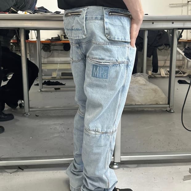 MPa BAG PANTS (STEEL BLUE)