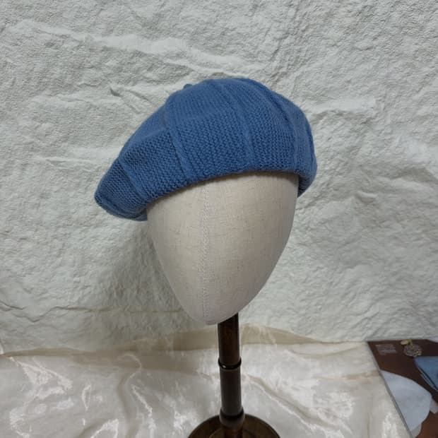빈티지 블루 프랑스수입 베레모 화가모자
