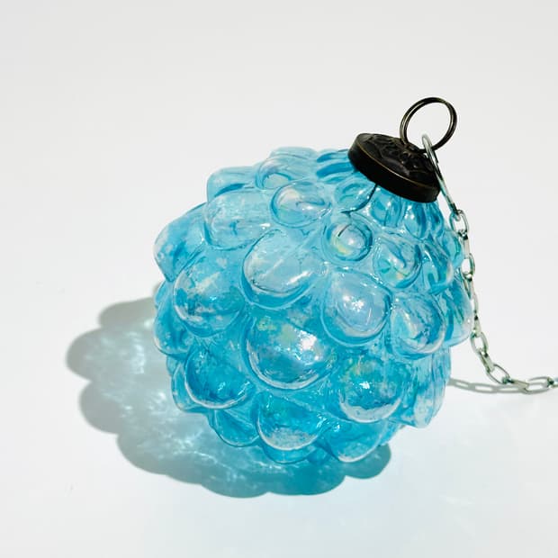 독일 빈티지 아트글라스 핸드블로운 크리스마스 트리 오너먼트(터키석 컬러)