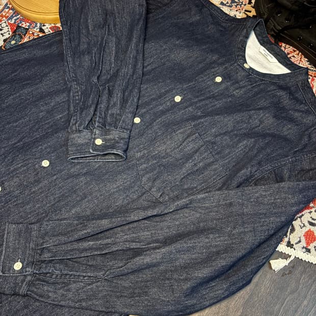 Japanese casual mood indigo denim shirt
