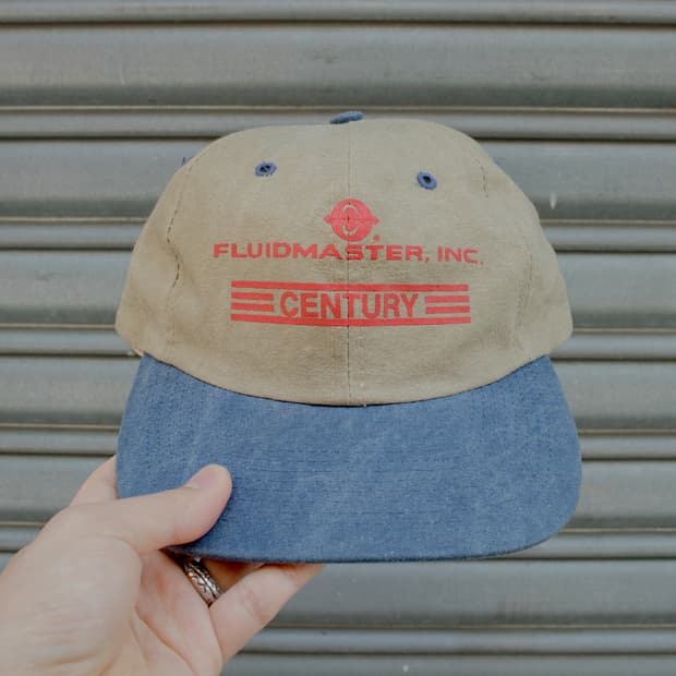 Vintage washed two-tone 캡