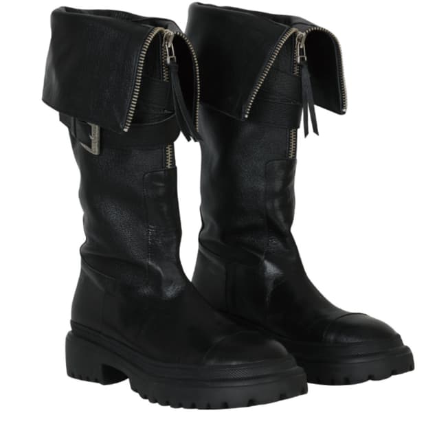 보헤미안서울 folded belt long boots (size 235)