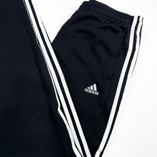 아디다스 오리지널 삼선 블랙 츄리닝바지 (XL)