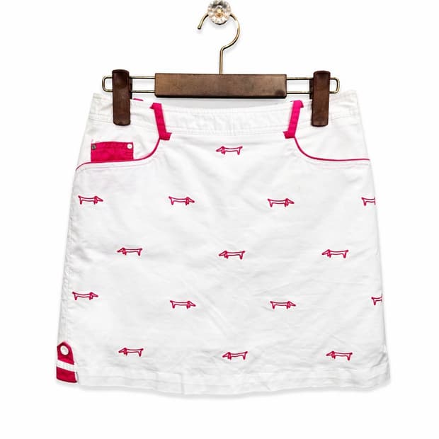 호칭67,실측허리26)) LOUIS CASTEL 루이까스텔 치마! 핑크