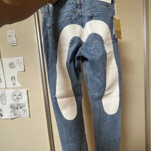 에비수 빅로고 데님