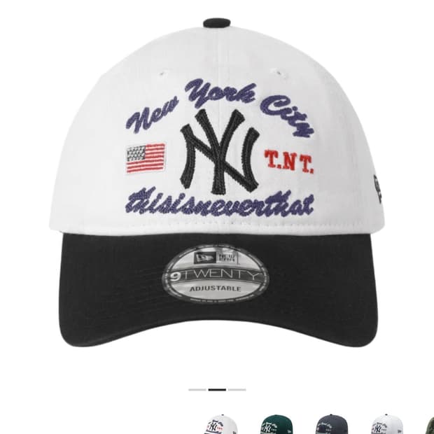 디스이즈네버댓 x 뉴에라 x MLB 뉴욕 양키스 언스트럭처 볼캡 화이트 