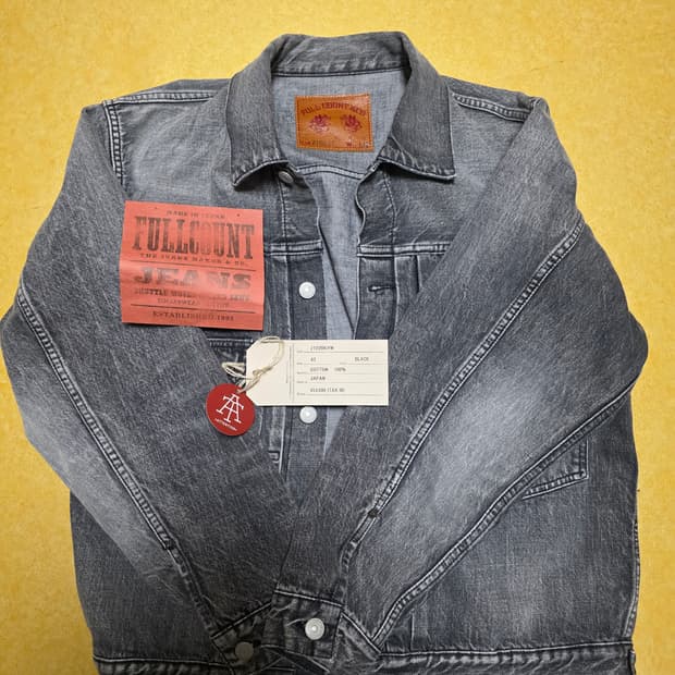 풀카운트 2102BKHW 2세대 다트포드 블랙 데님자켓 42사이즈 새제품