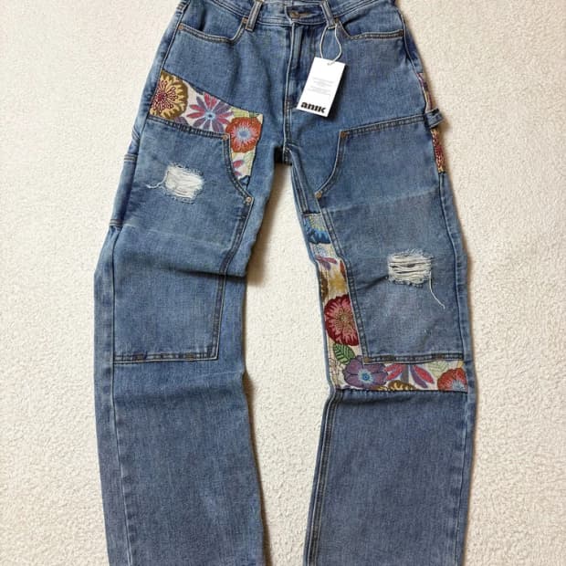 앤더슨벨 22ss 우먼스 플로러 카펜터 데님 팬츠 PN6587