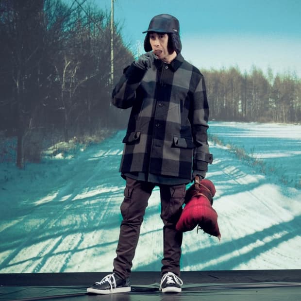 언더커버 2010 버팔로체크 코트
