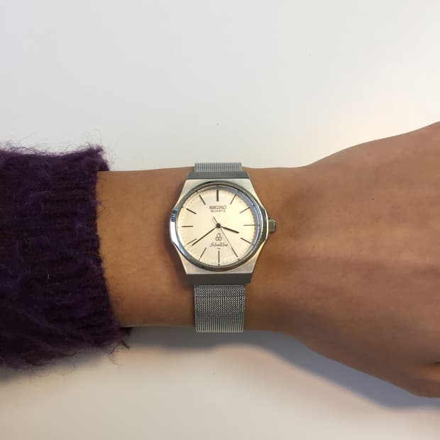 80s seiko silver wave quartz