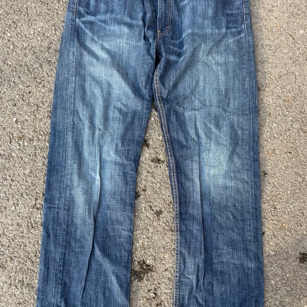 리바이스 505 데님 중청 워싱데님 38/32