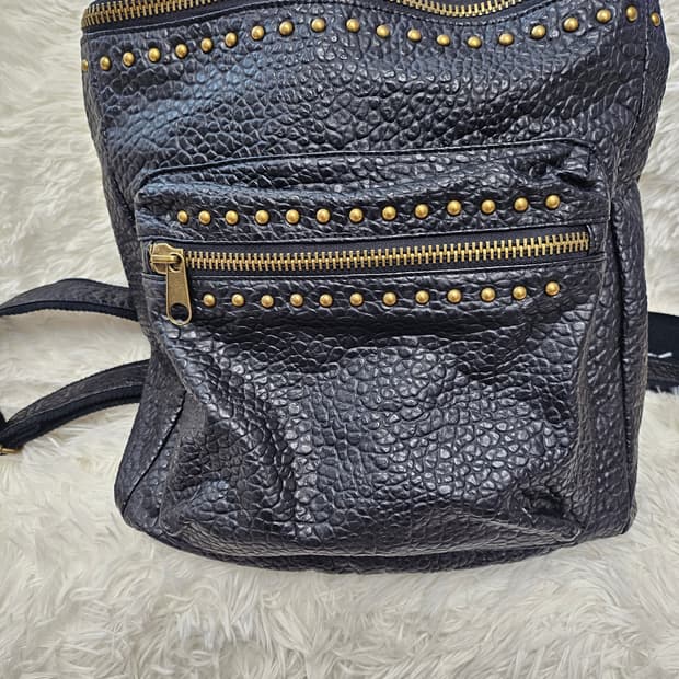 여성 비나티지 폴로 랄프로렌 데님 & 서플라이 인조 가죽 백팩