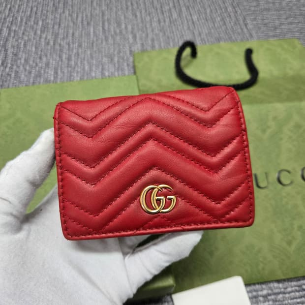 [특가][정품] 구찌 마몬트 레드 반지갑
