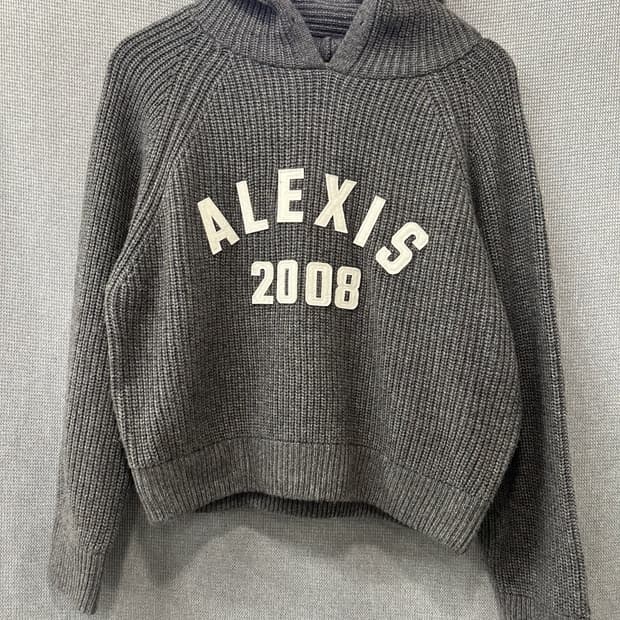 알렉시스 디테일 니트 후드 풀오버