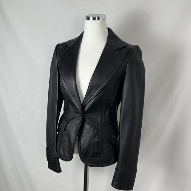 Vintage 웨스턴 리얼레더 블레이저