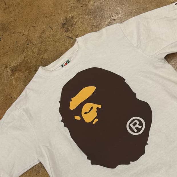 베이프 빅사루 헤드 양면 반팔티셔츠