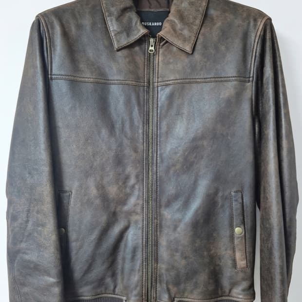 버커루 리얼 카우 레더 자켓 L