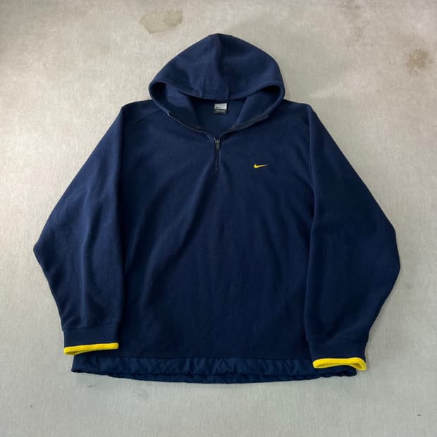 105 나이키 올드스쿨 00s 스몰 스우시 플리스 반집업 후드티