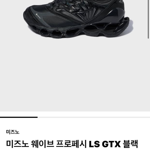 미즈노 웨이브 프로페시 LS GTX 블랙