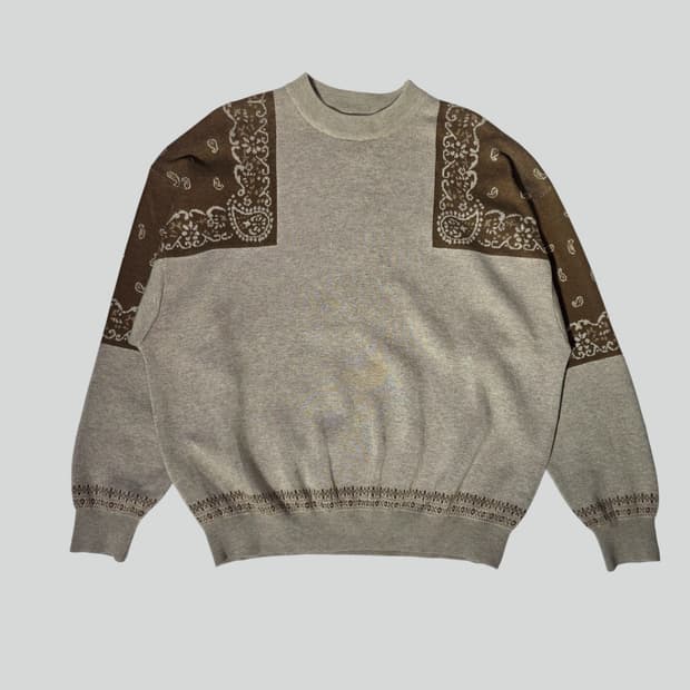 캐피탈 12G 울 반다나 니트 브라운