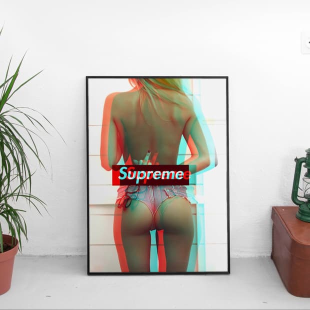 홀로그램걸 스트릿 액자 50x70cm 슈프림 대형 사이즈