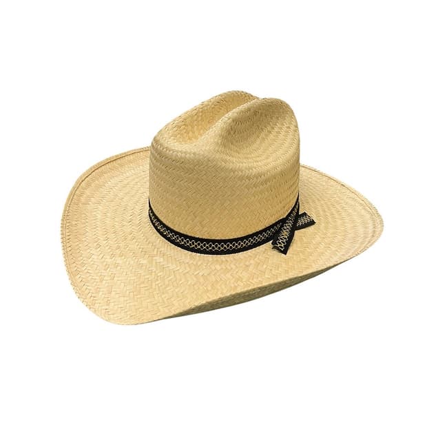 NATURAL STRAW CATTLEMAN HAT