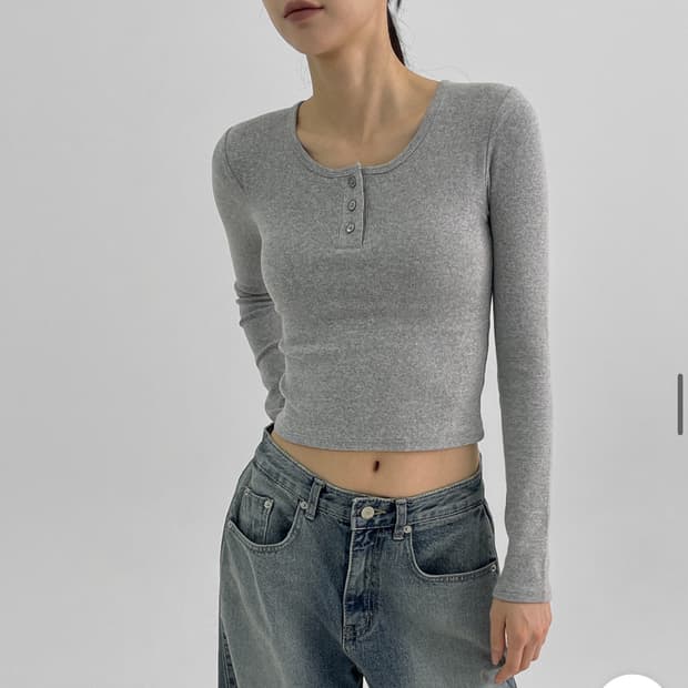 블렉업 헨리넥 긴팔티 캡내장