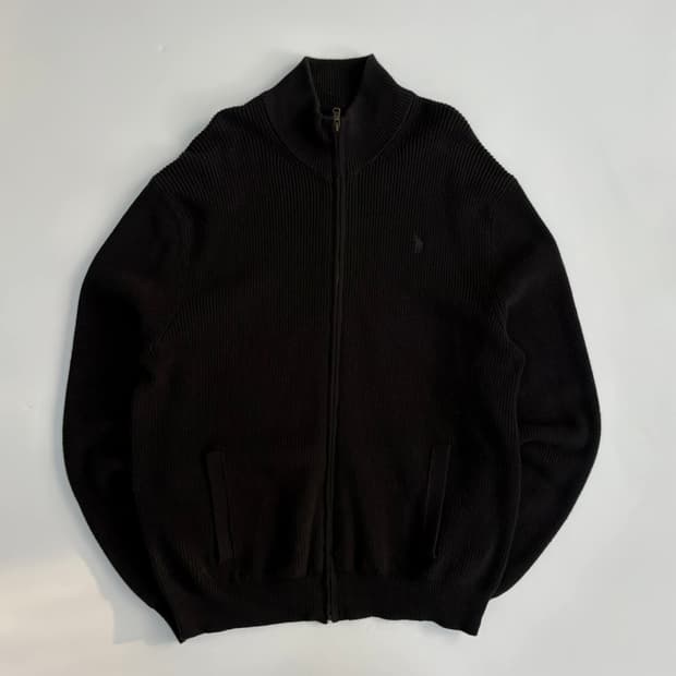 [L]폴로 랄프로렌 신형 매장판 블랙 스웨터 니트 집업