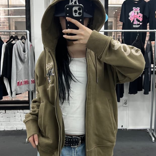 밴슨 레더 톰과제리 카키 후드집업