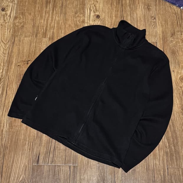 [L] 아비렉스 USA 블랙 니트 집업