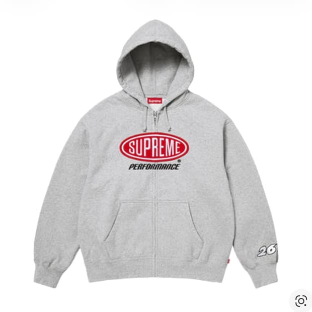 (M)슈프림 퍼포먼스 후드집업 그레이 26SS