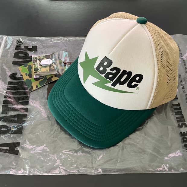 [새상품] 베이프 스타 메쉬캡 그린 / BAPE Sta Mesh Cap