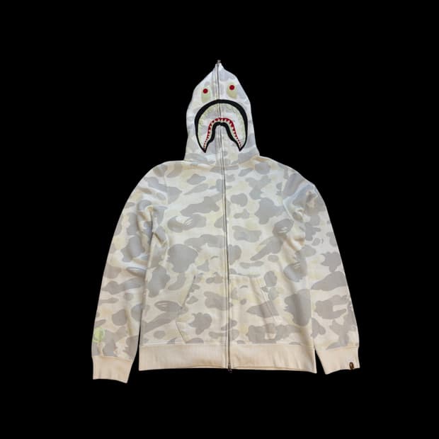 베이프 샤크 풀집 후드 집업