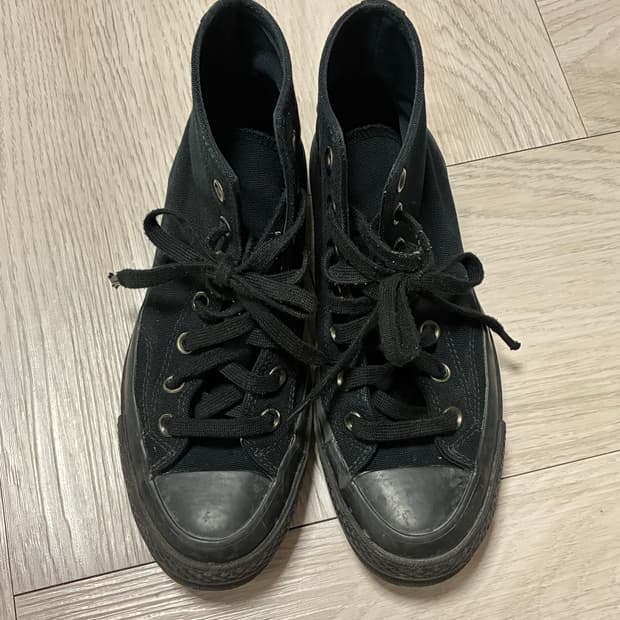 컨버스 척테일러 올스타 클래식 올블랙 하이탑 235