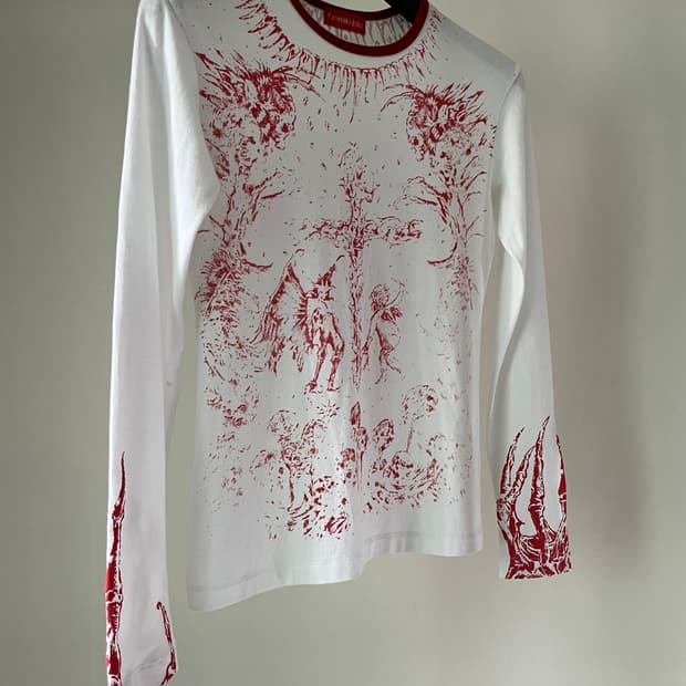 Yasuyuki Ishii Cross Design Printed LS