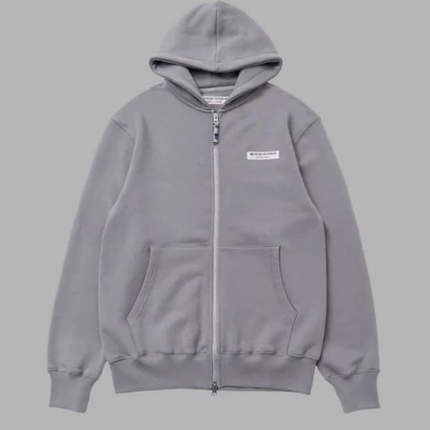 더뮤지엄비지터 패브릭 후드집업 블루그레이