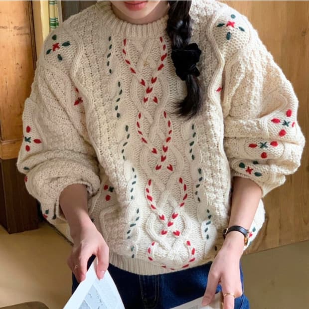 페브러리11(Feb11) 핸드 케이블 홀리데이니트 프리사이즈 새상품