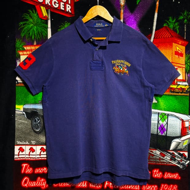 폴로랄프로렌 00s 트리플포니 반팔 카라티 XL