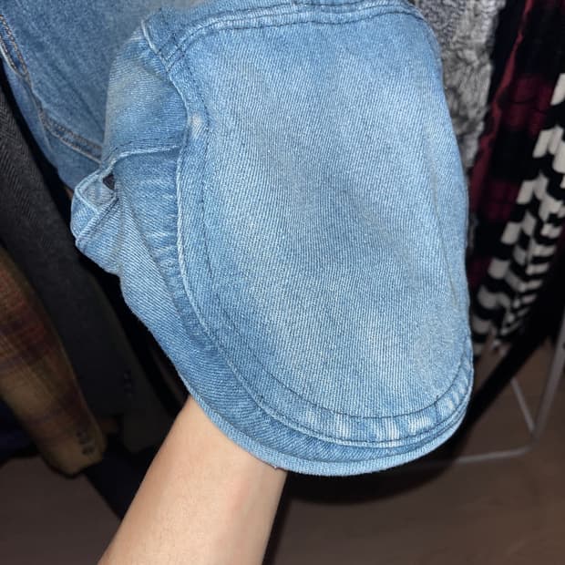 워싱 데님 헌팅캡
