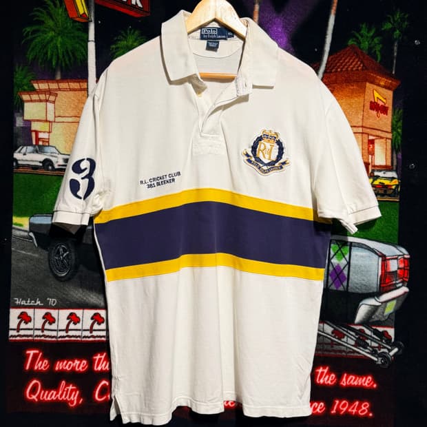 폴로랄프로렌 00s 크리켓클럽 반팔 카라티 XL