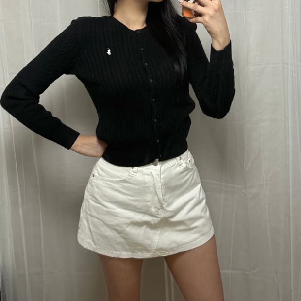 폴로 랄프로렌 케이블 니트 코튼 가디건 