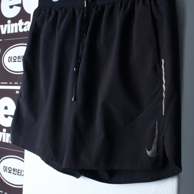 (XL) 나이키 반바지 팬츠 런닝 기능성 밴딩 블랙-P9854