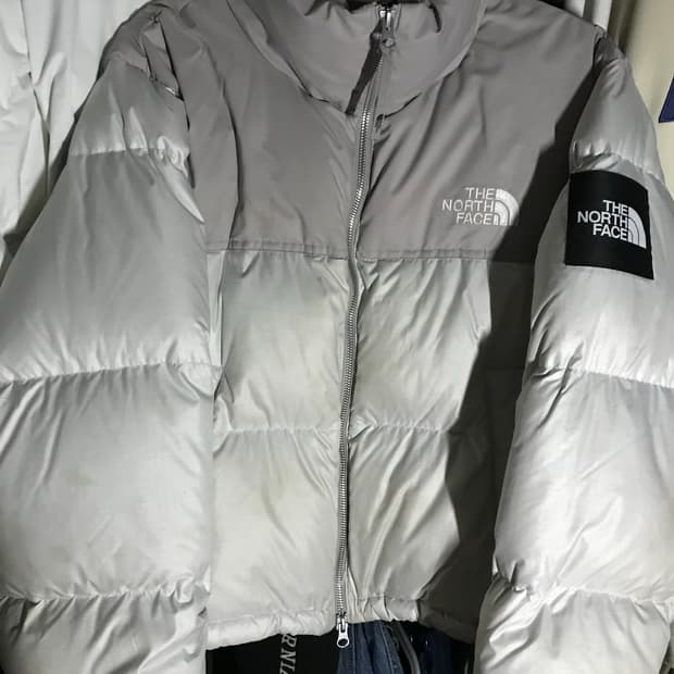 노스페이스 화이트 라벨 노벨티 눕시 다운 자켓 아이스 그레이