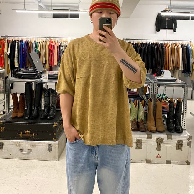 FREAK'S STORE knit t-shirts 프릭스스토어 니트 반팔