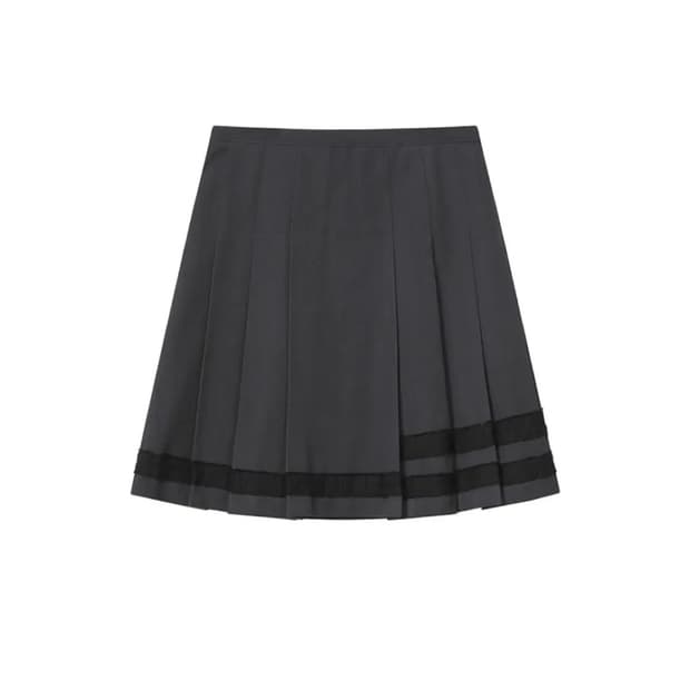 미세키서울 트림드 미디 스커트 차콜