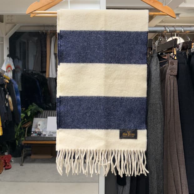 Glen prince 스트라이프 울 머플러