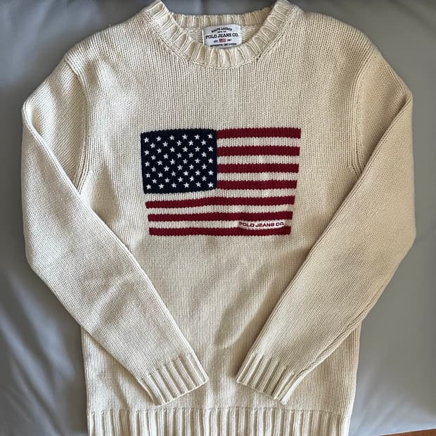 폴로 랄프로렌 성조기 스웨터