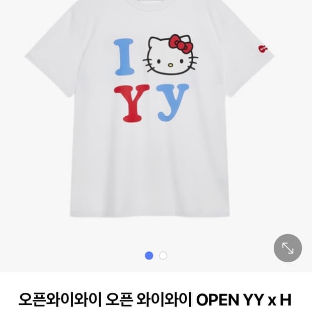 오픈와이와이 헬로키티 콜라보 반팔티셔츠