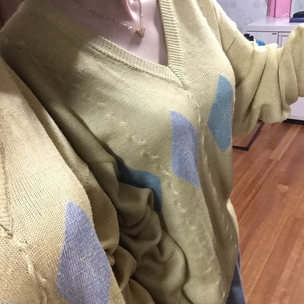 일본빈티지 아가일 니트