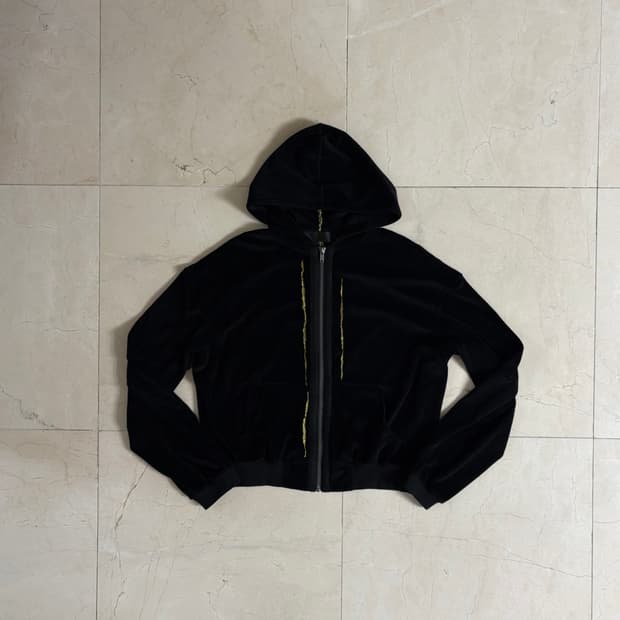 Haider Ackermann velvet embroidered zip